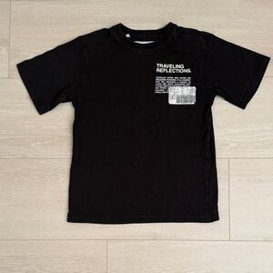 Zara Black Kids T-Shirt with Graphic Print